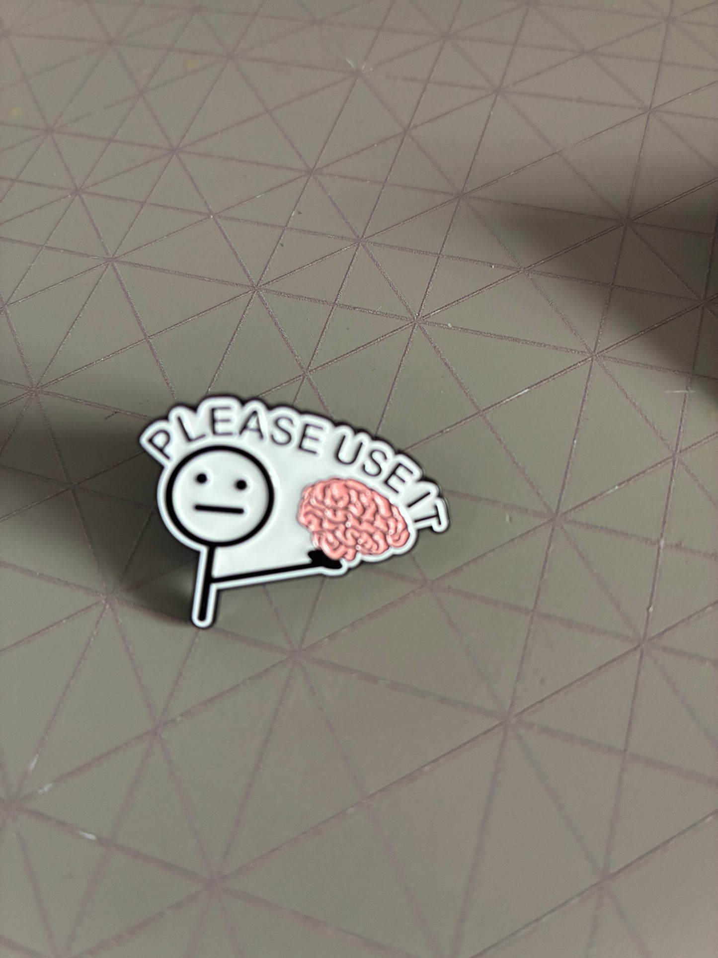 Please Use It Pin badge