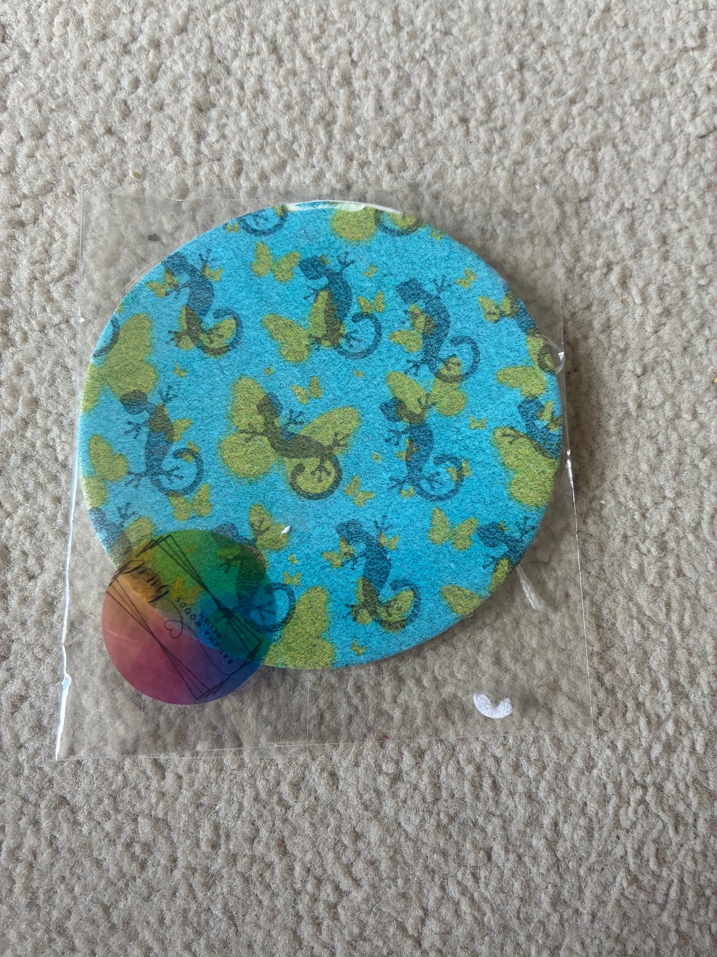 Polymer clay coaster