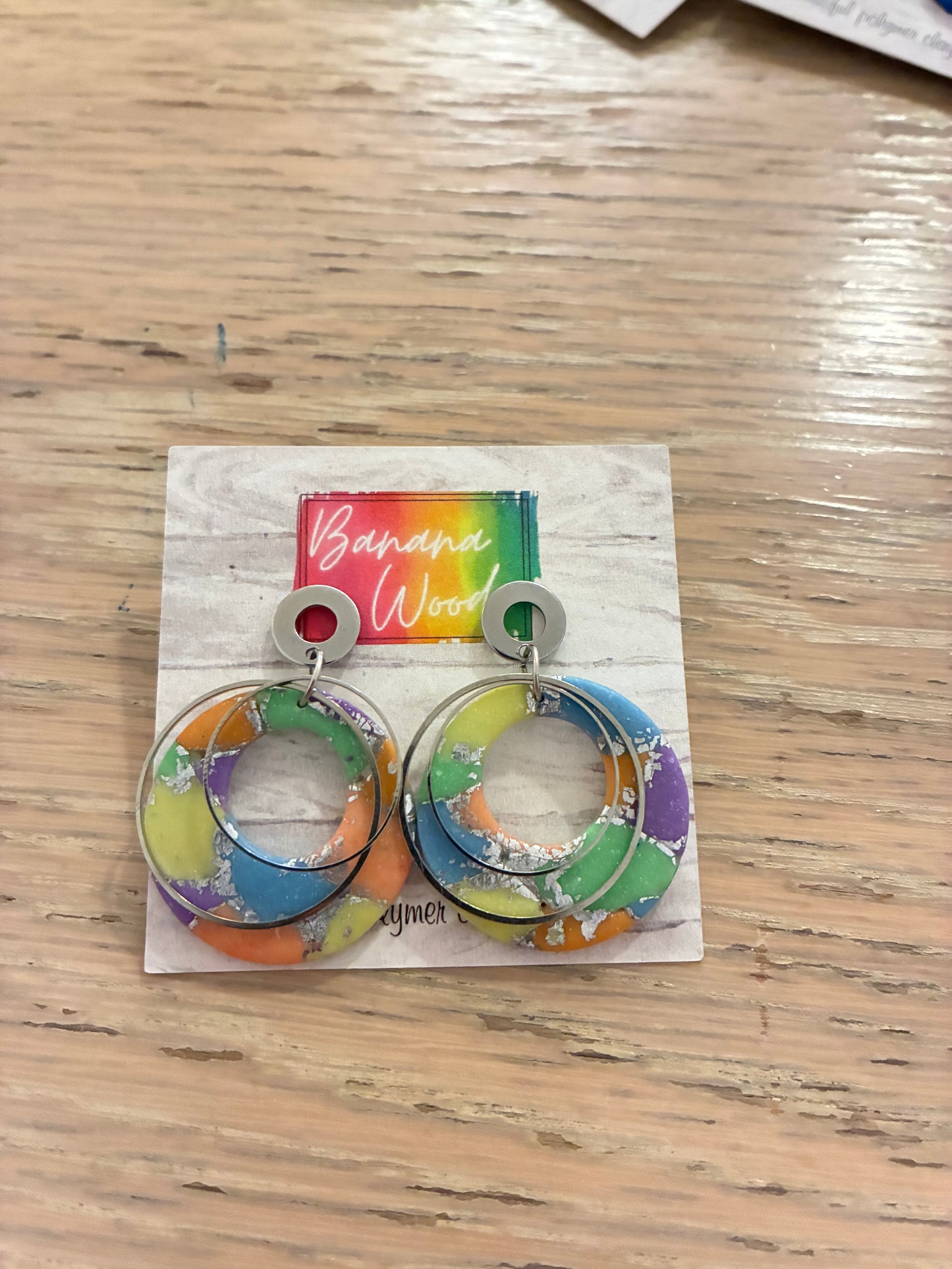 Unique polymer clay earrings