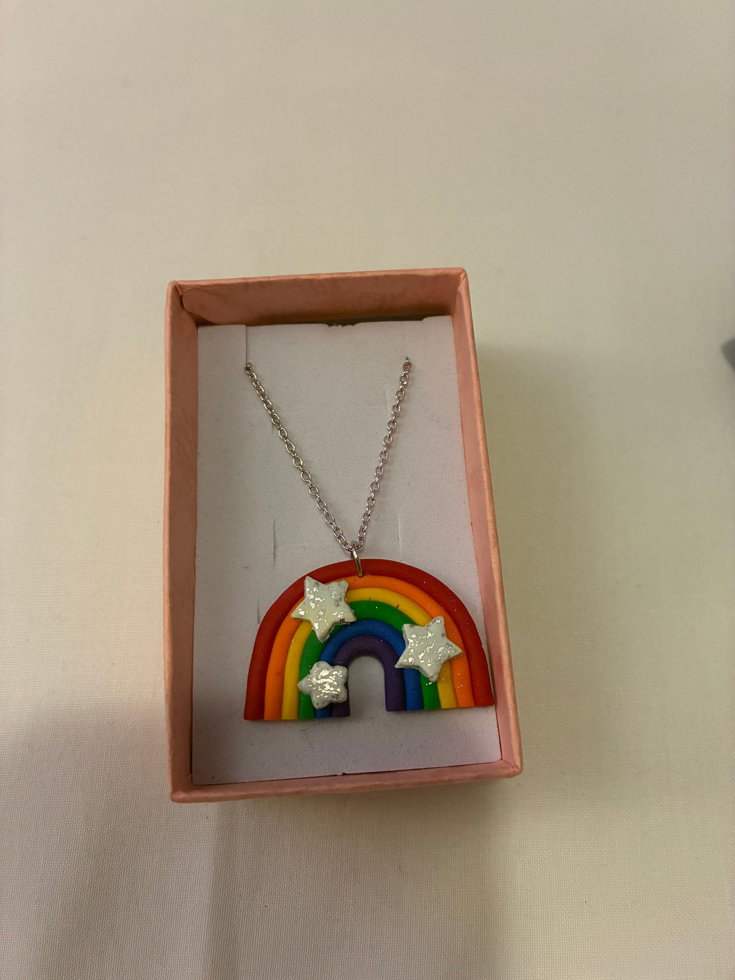 Unique handmade polymer clay necklace