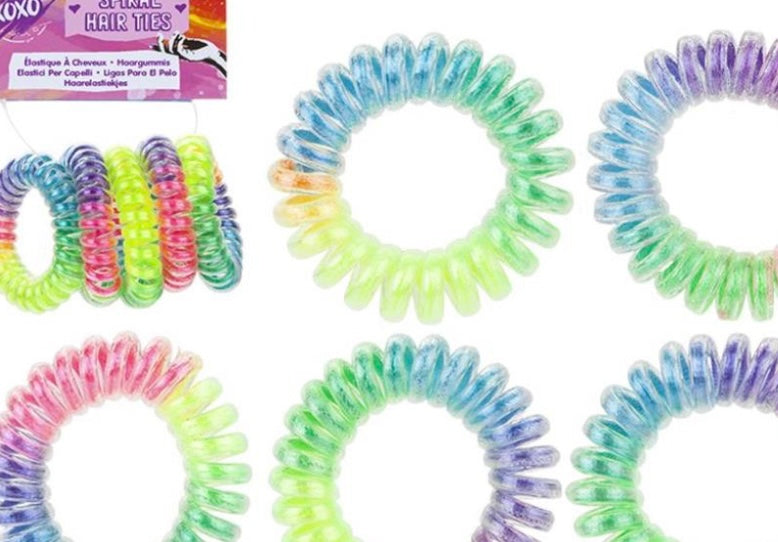 Rainbow twist hair ties 5 pack