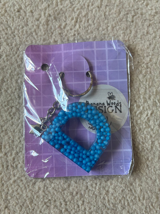 D Resin initial keyring