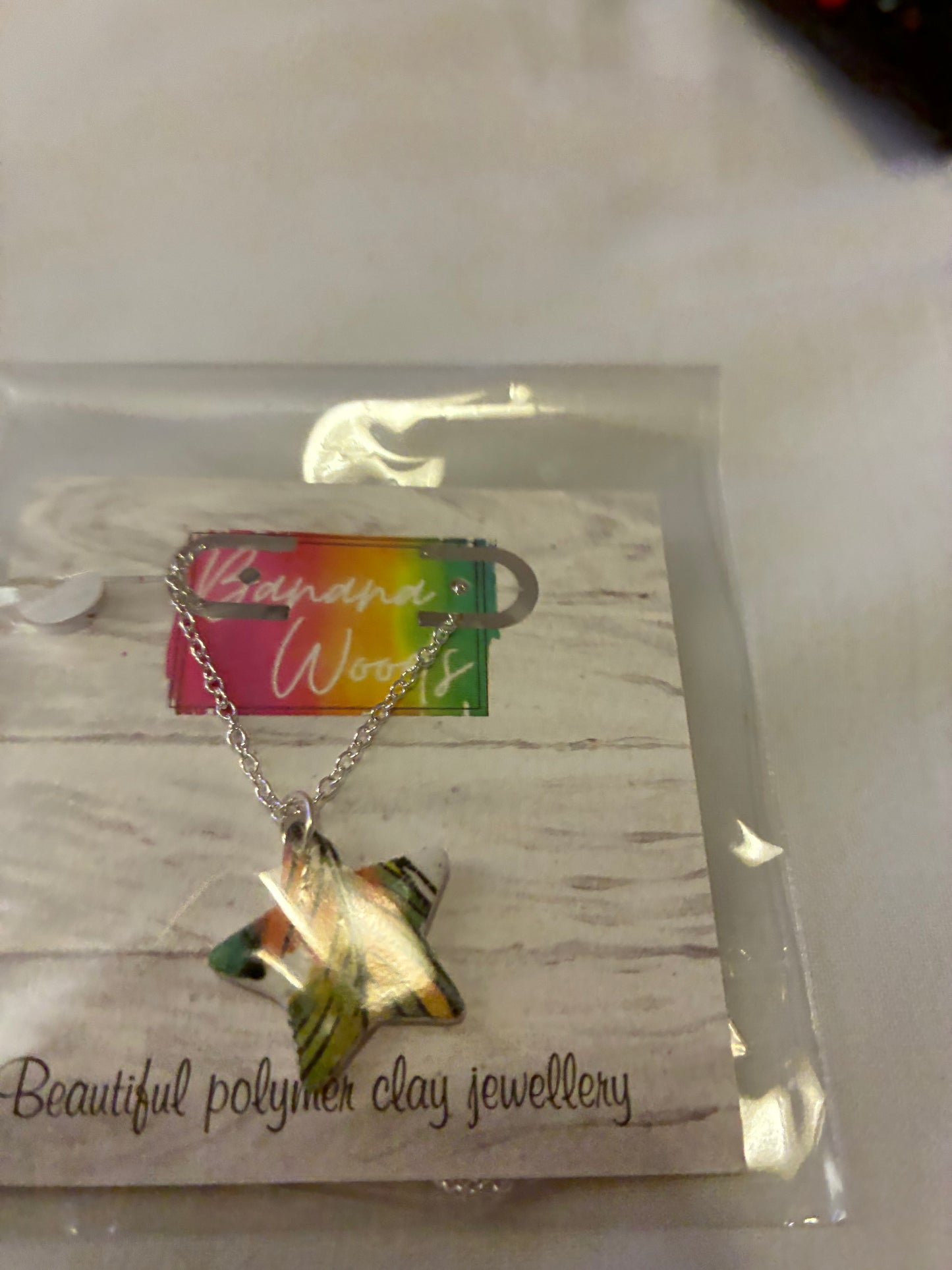 Unique polymer clay necklace
