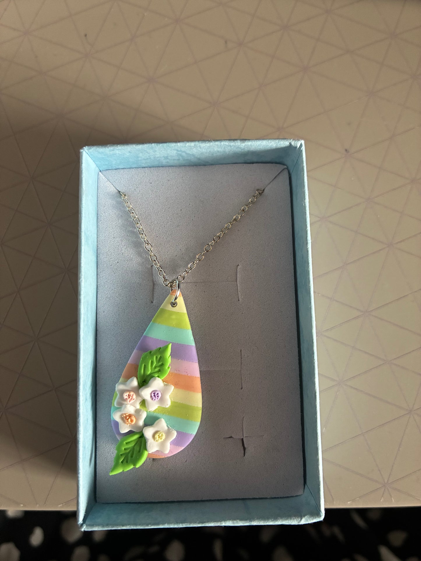 Unique polymer clay necklace