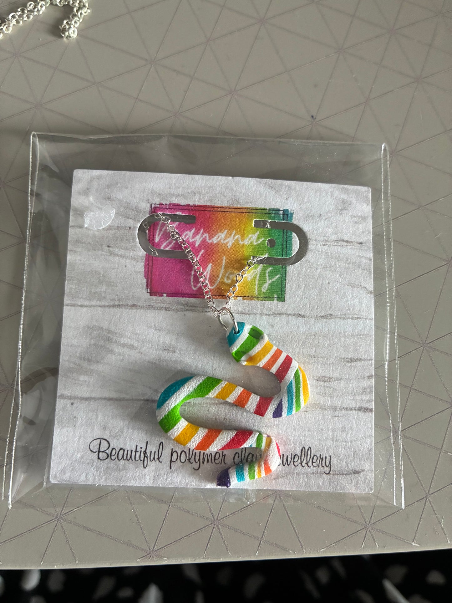 Unique polymer clay necklace