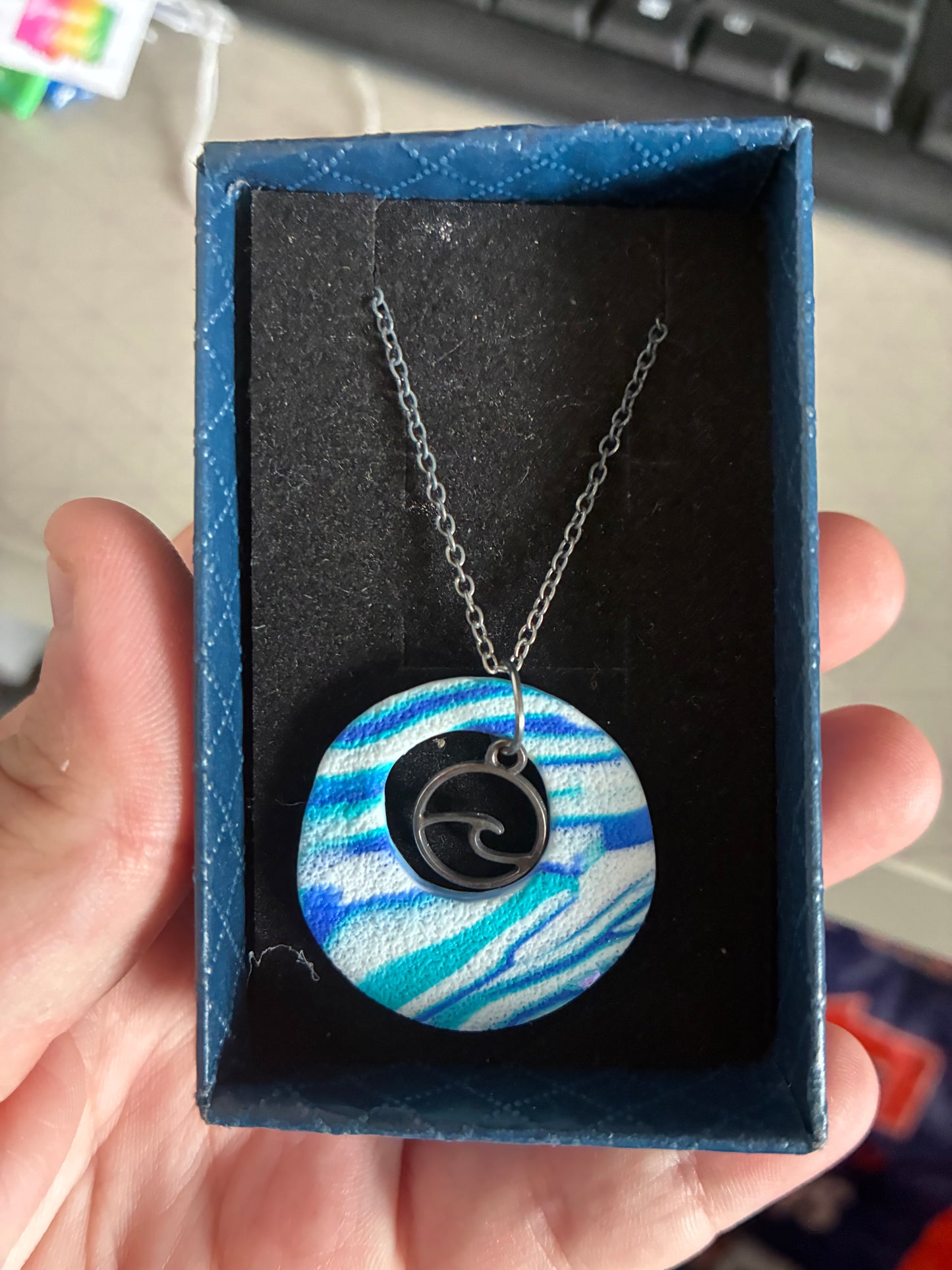 Unique polymer clay necklace
