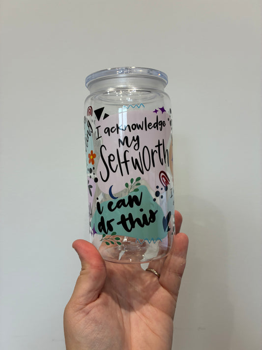 Confidence and Self Worth Libby Can 16oz plastic