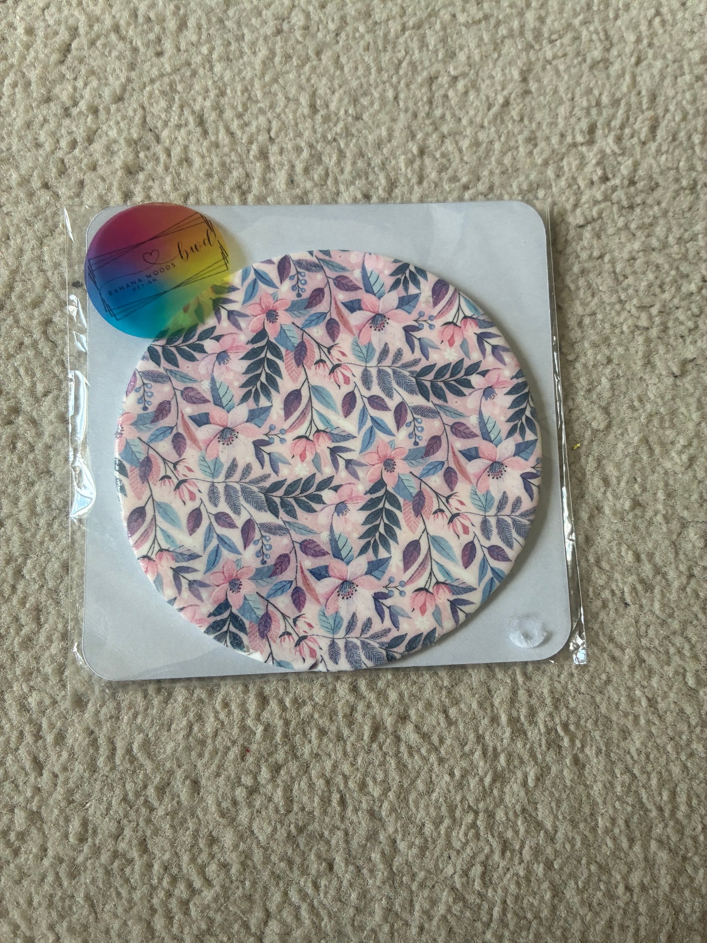 Polymer clay coaster