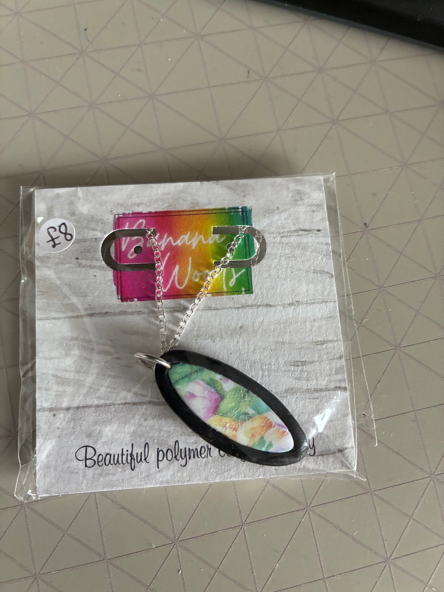 Unique polymer clay necklace