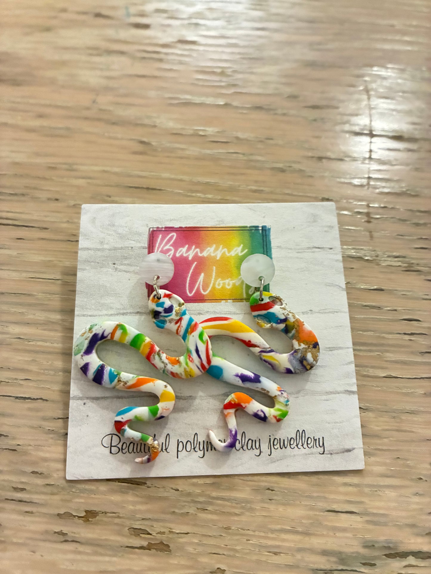 Unique polymer clay earrings