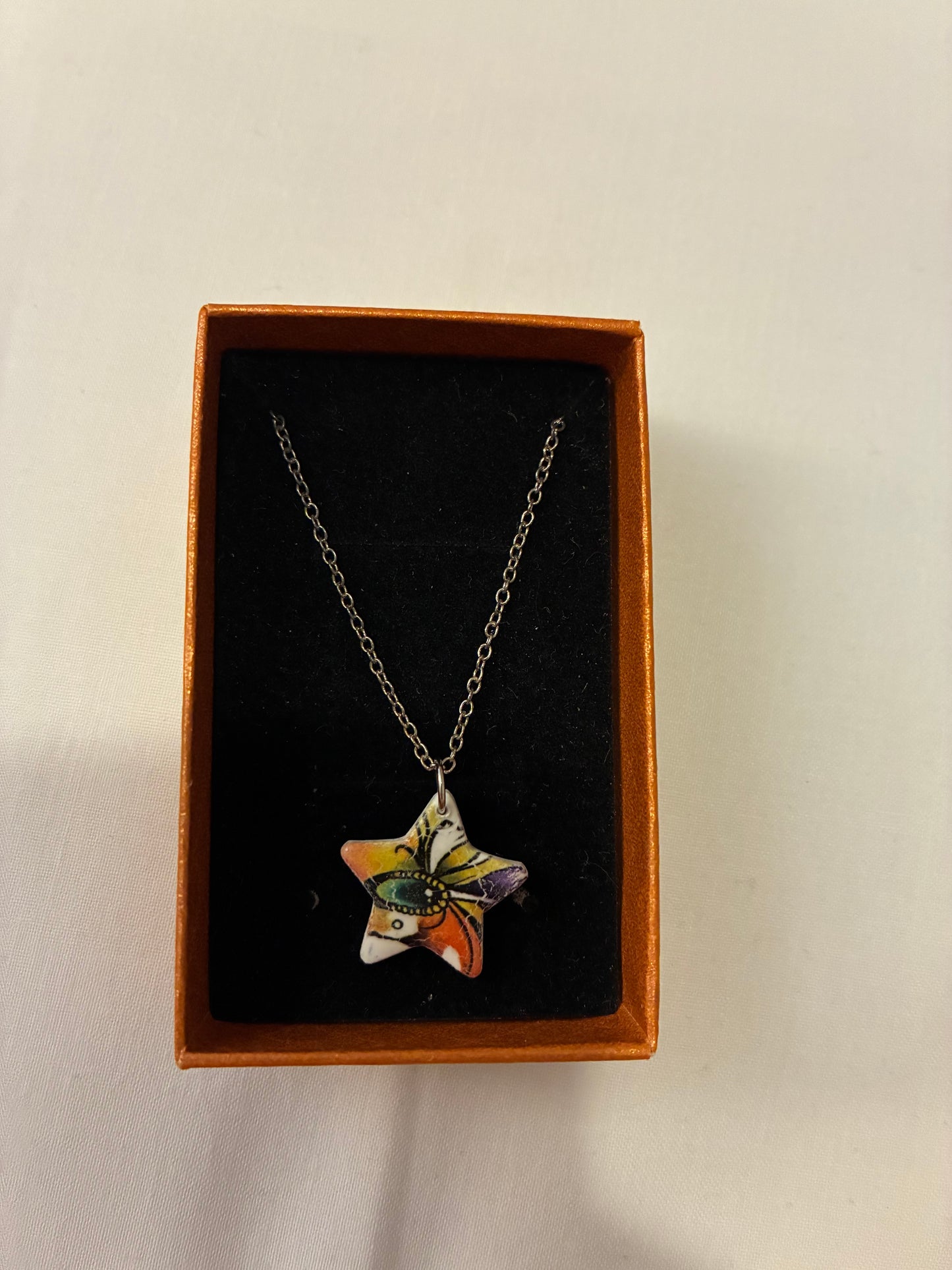 Unique handmade polymer clay necklace
