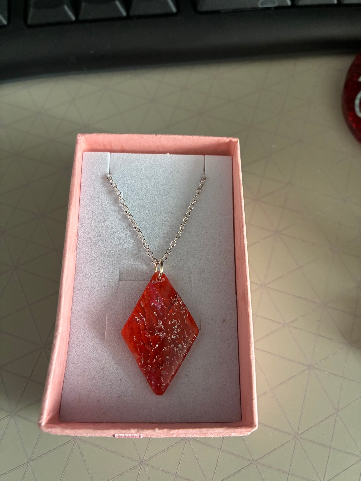 Unique polymer clay necklace