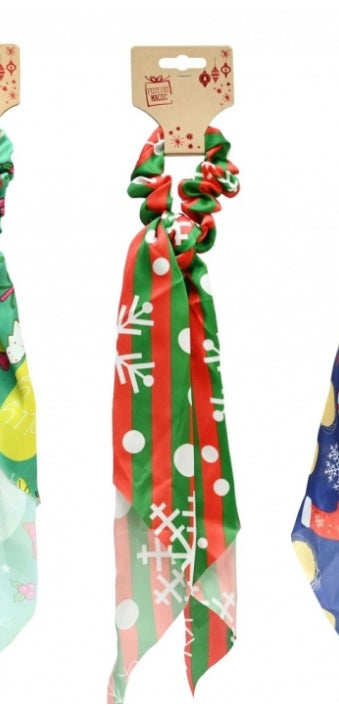 Christmas scrunchie with long scarf