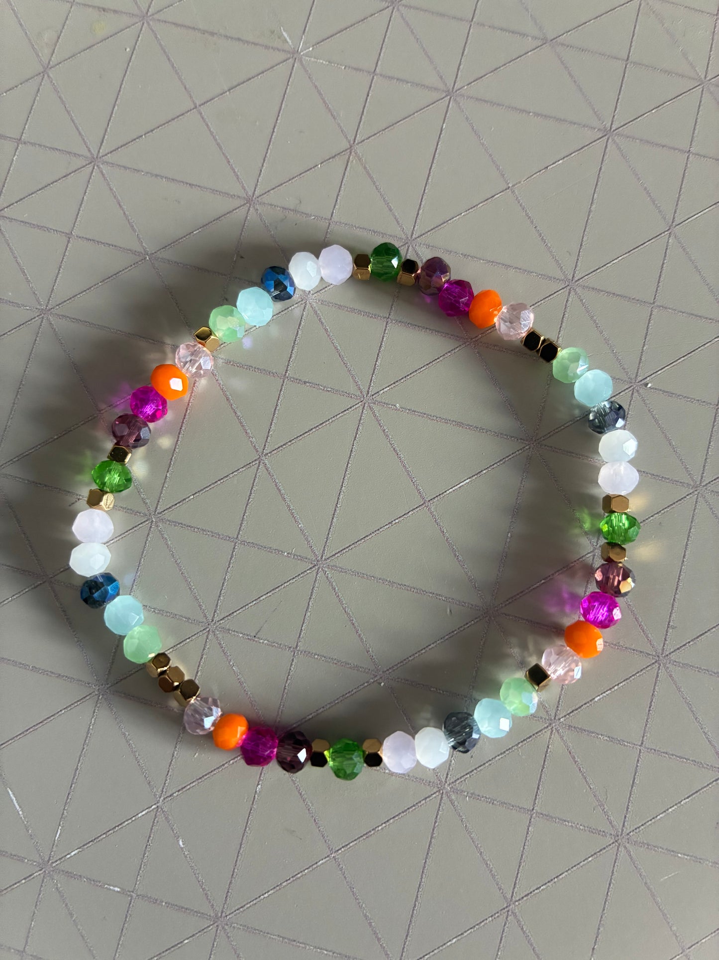 Colourful beaded bracelet