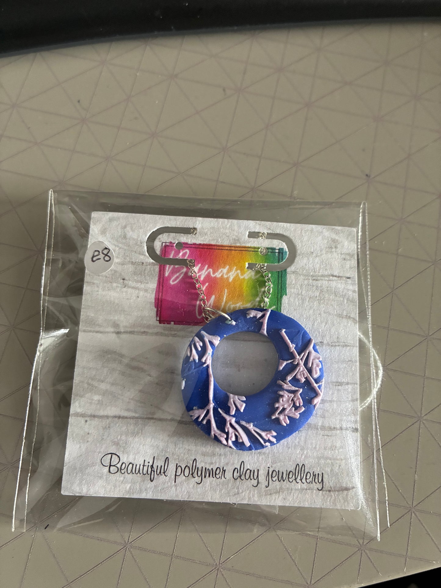 Unique polymer clay necklace