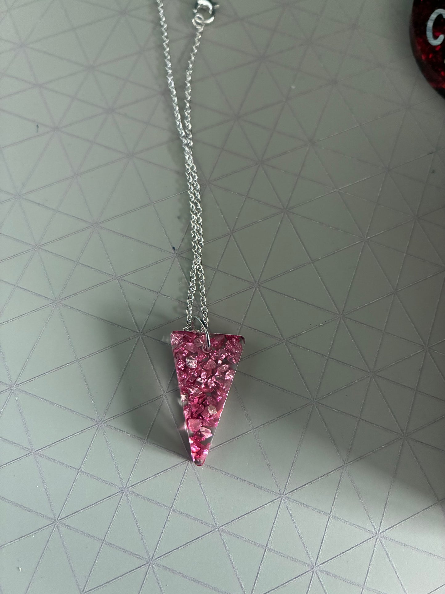 Resin pendant necklace