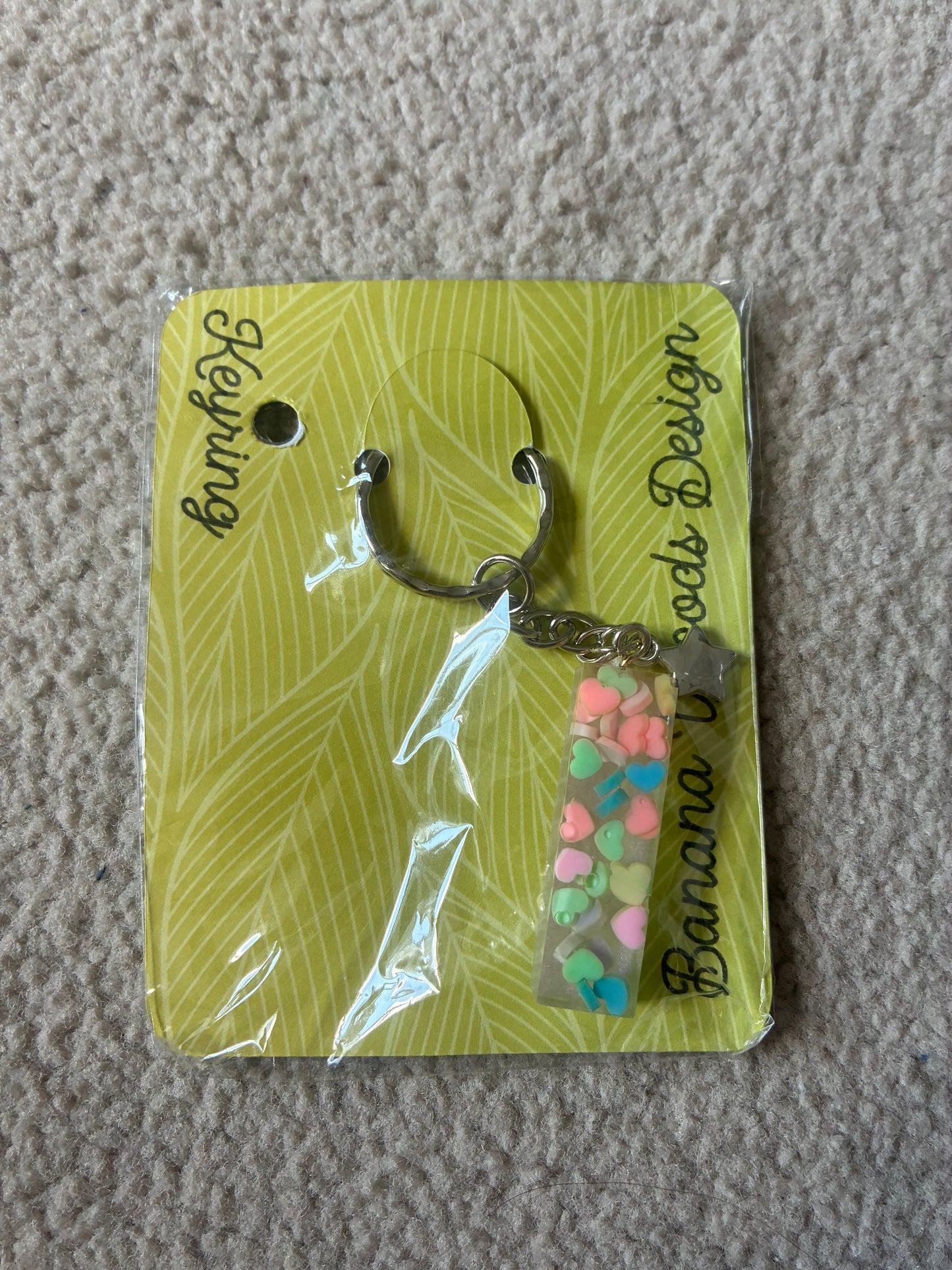 I Resin initial keyring