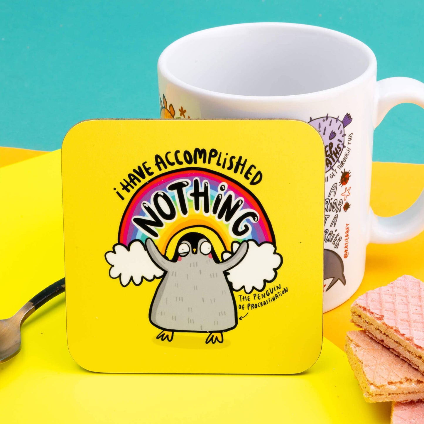 Penguin of Procrastination Coasters