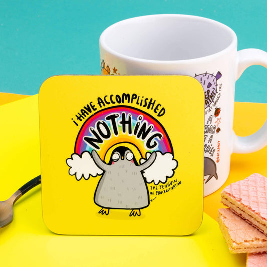 Penguin of Procrastination Coasters