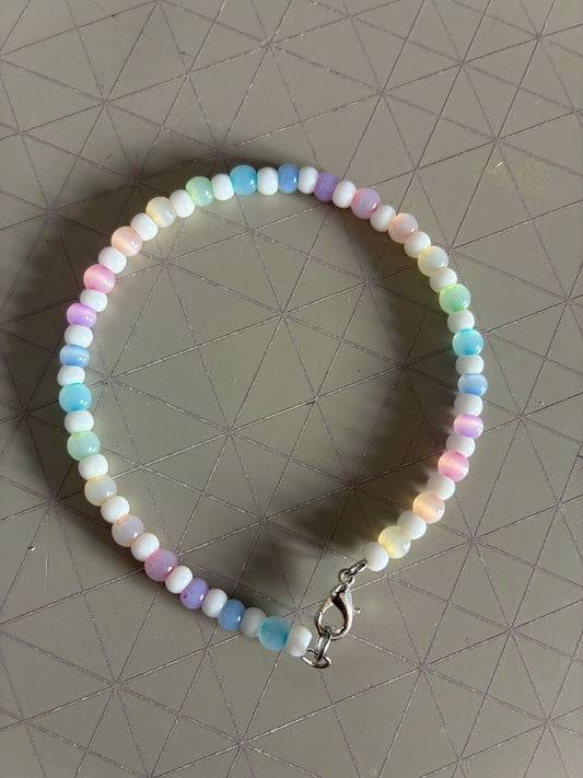 Pastel Rainbow beaded bracelet