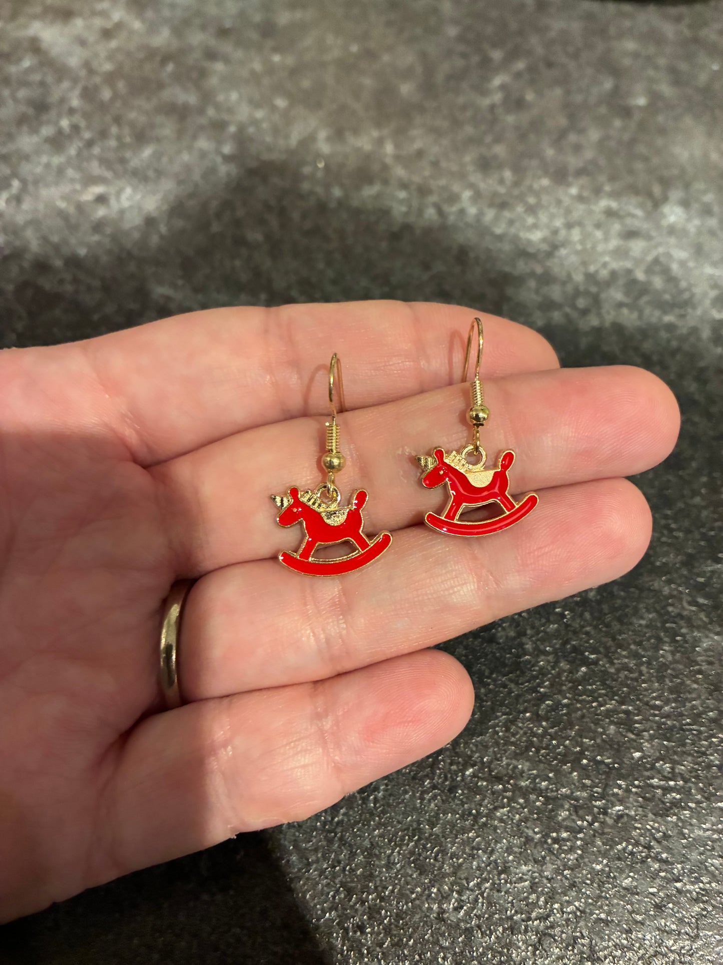 Rocking Horse Enamel earrings