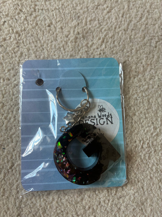 G Resin initial keyring