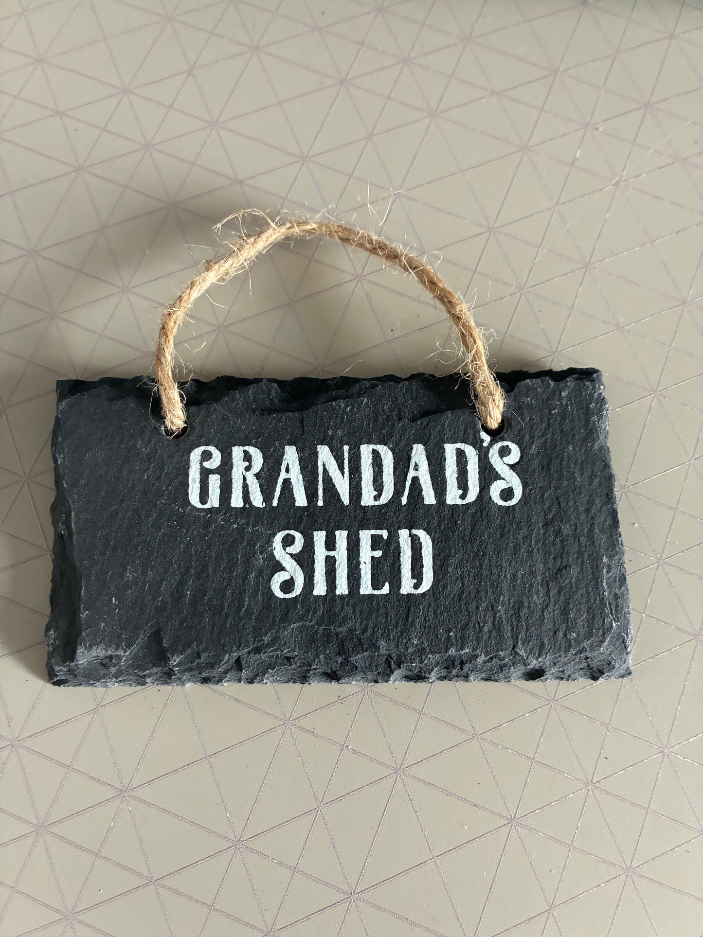 Grandads Shed Mini slate sign