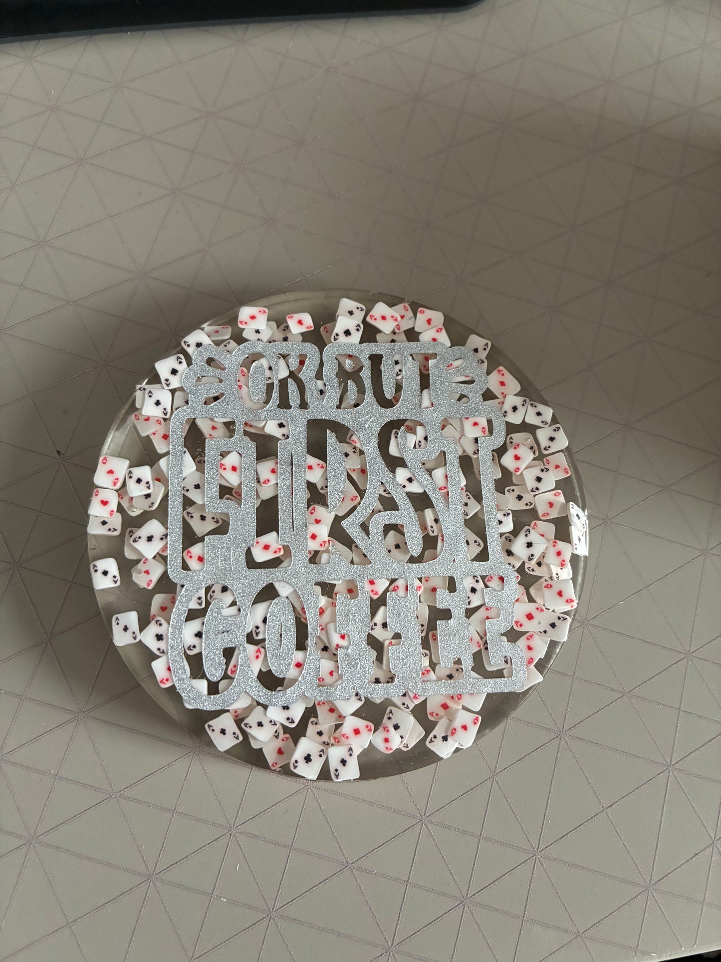 Ok But First Coffee resin Coaster