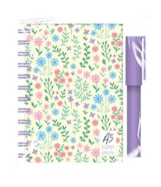 Floral Wire Notebook and Pen Set