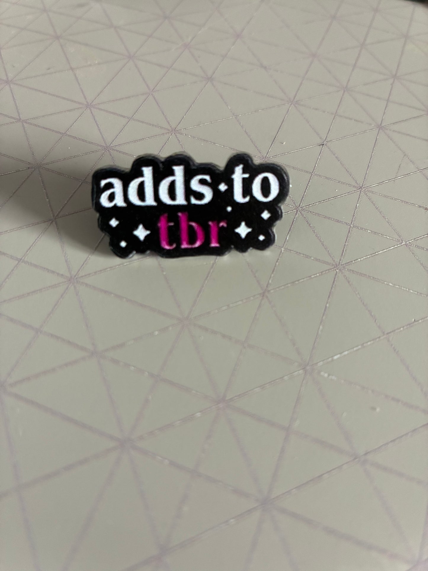 Adds to TBR Pin badge
