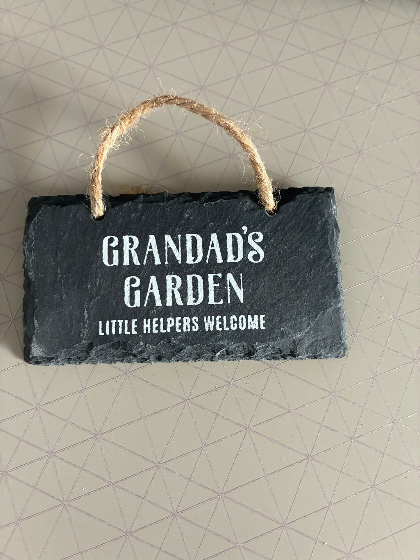 Grandads garden Mini slate sign