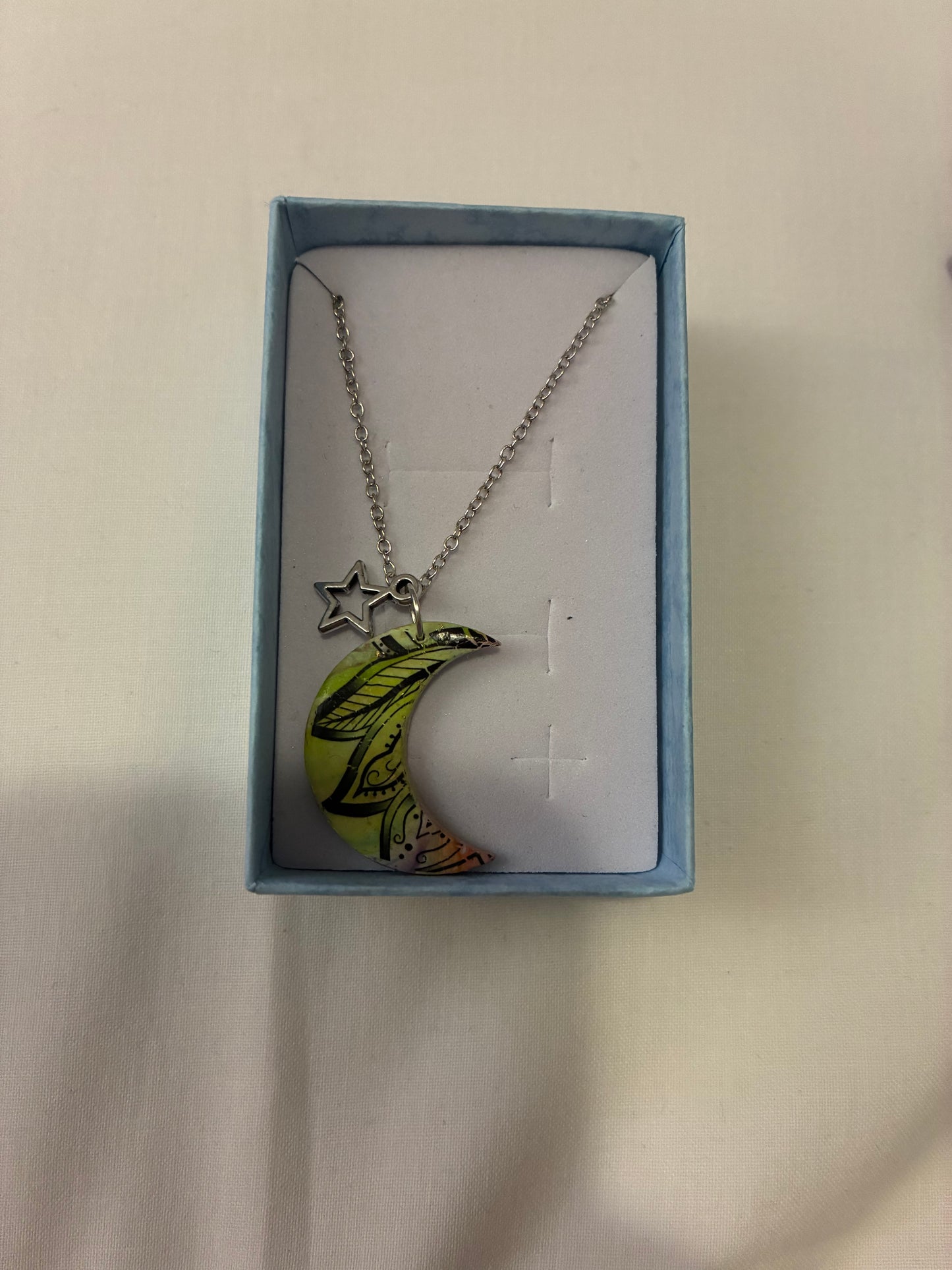 Unique handmade polymer clay necklace