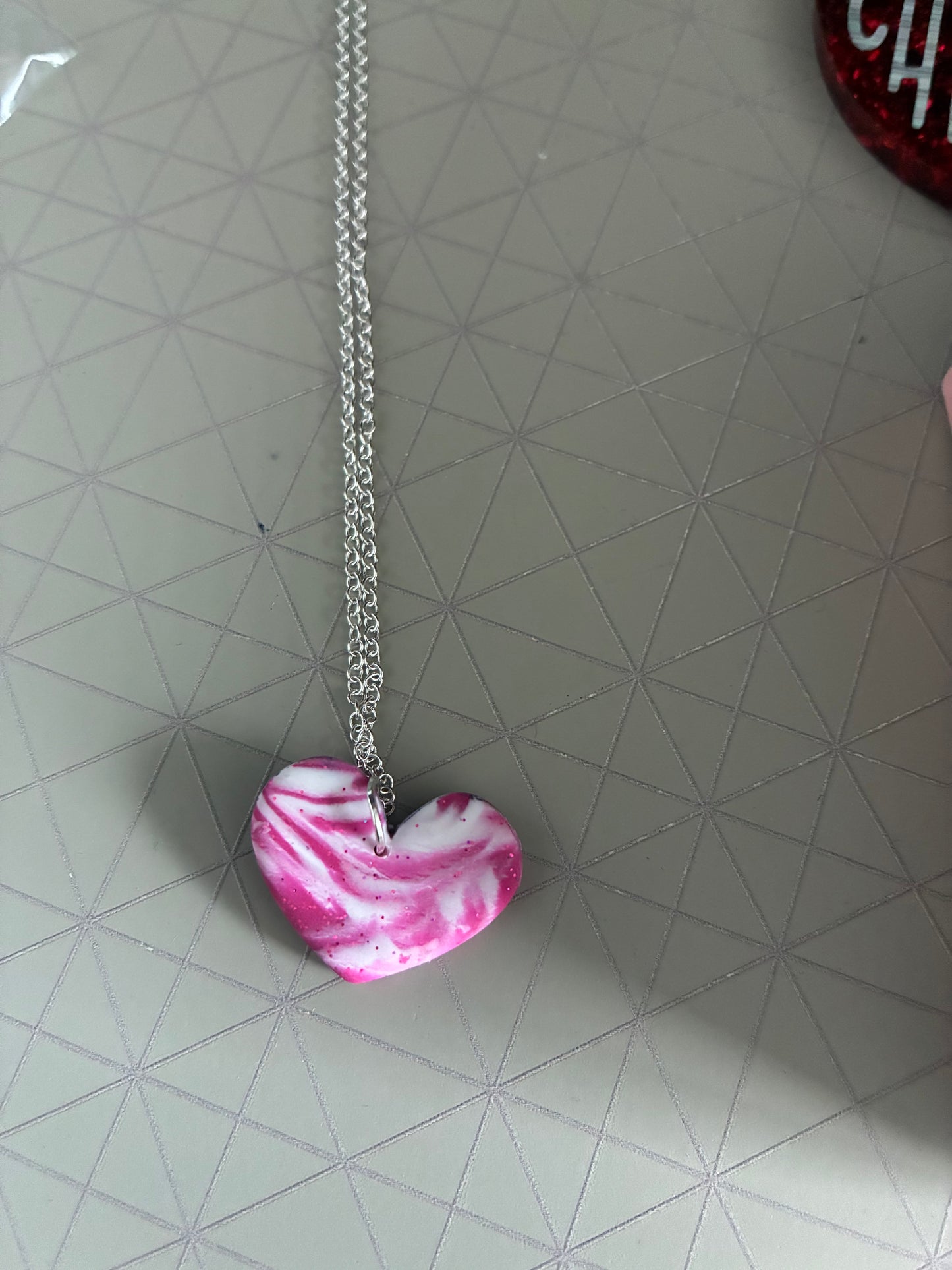 Unique polymer clay necklace