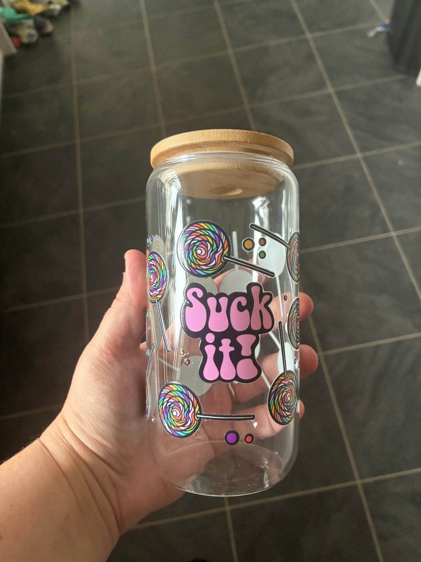 Glass Suck It Libby Can 16oz