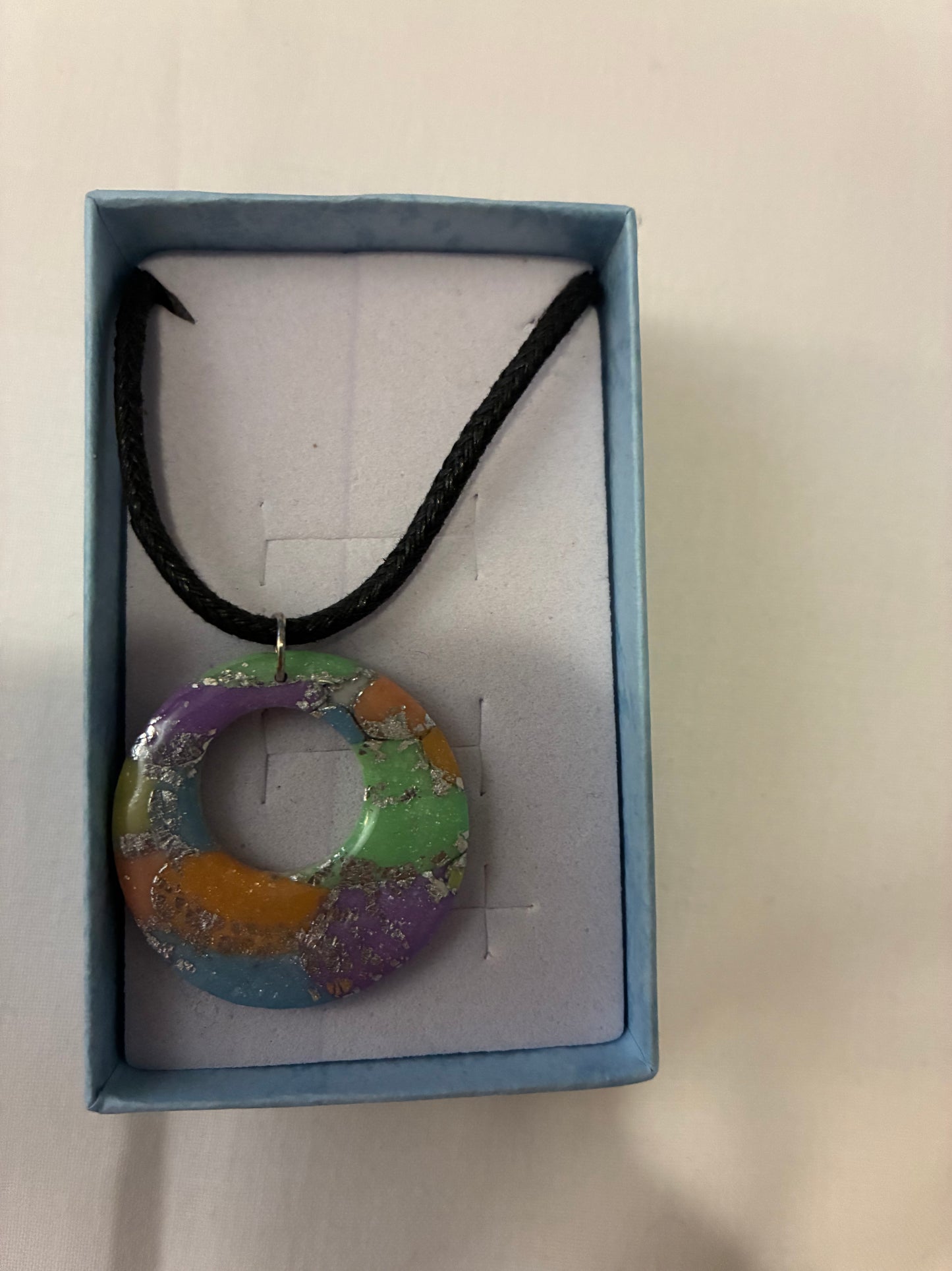 Unique handmade polymer clay necklace