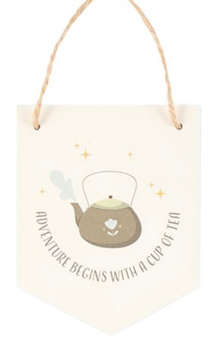 Cup of Tea Adventure Mini Hanging Sign
