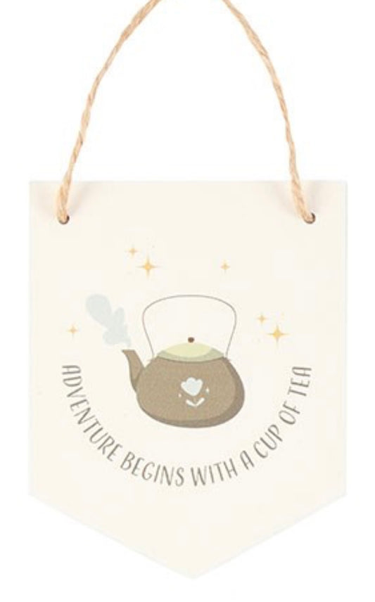 Cup of Tea Adventure Mini Hanging Sign