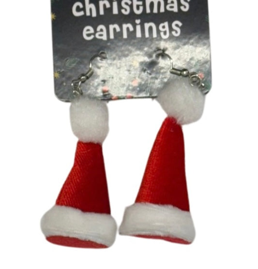Santa Hat Christmas Earrings