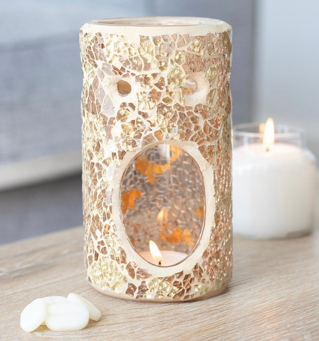 Gold Sparkle Crackle Oil Burner
