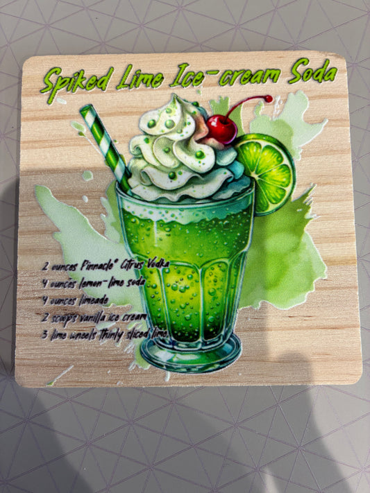 Spiked Lime Cocktail Recipe Coaster