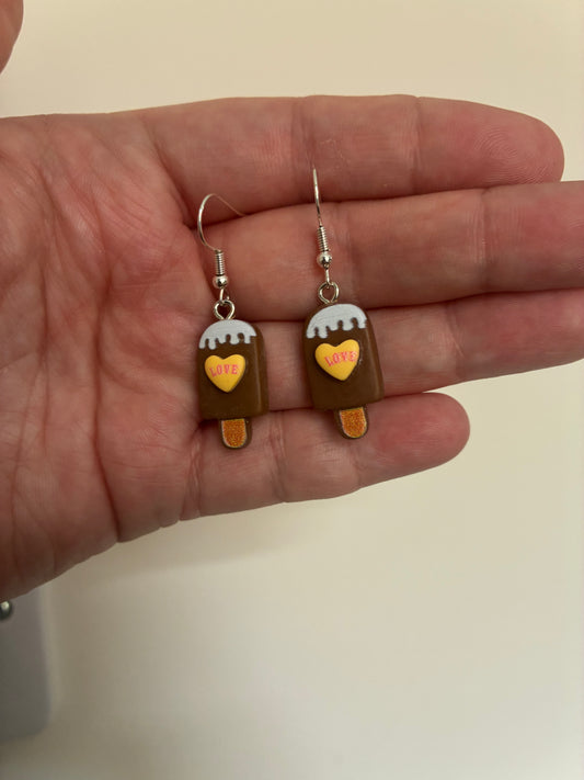 Chocolate Lolly earrings