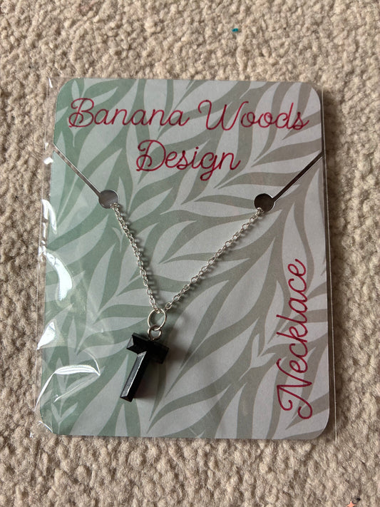 T initial Resin pendant necklace