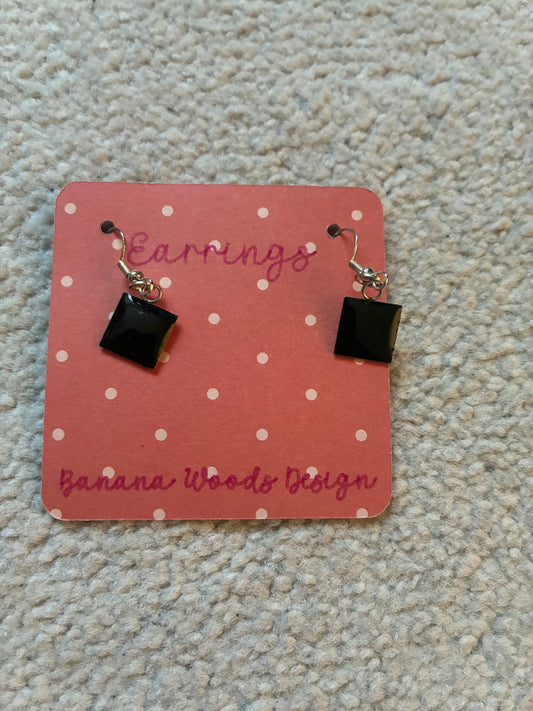 Square dangles Resin earrings