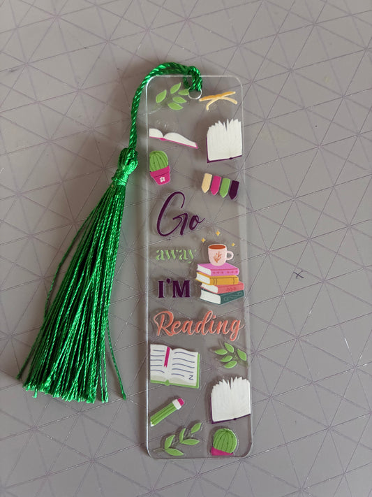 Go Away Acrylic Bookmark