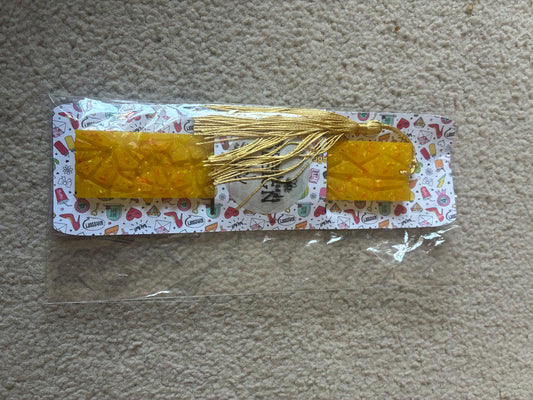 Yellow Textured Resin bookmark