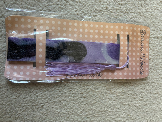 Purple and Black Resin bookmark
