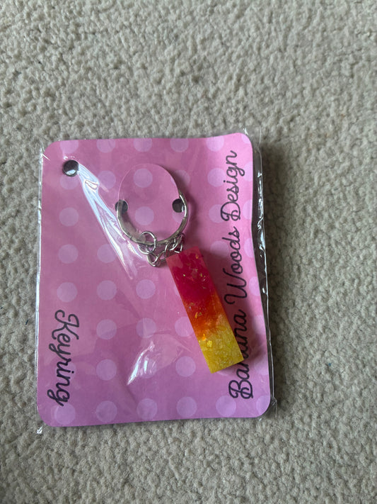 I Resin initial keyring