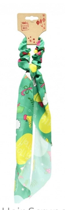 Christmas Scrunchie with long scarf