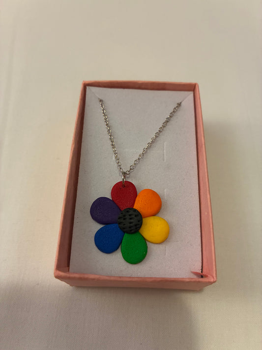 Unique handmade polymer clay necklace