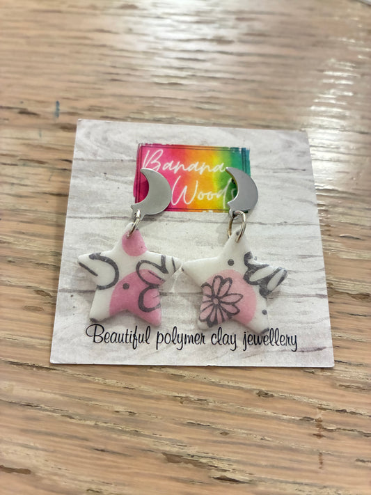 Unique polymer clay earrings